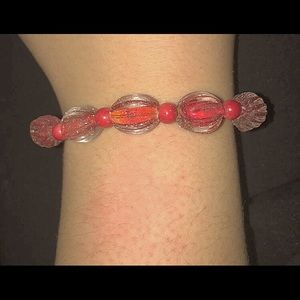 handmade shimmery beaded bracelet